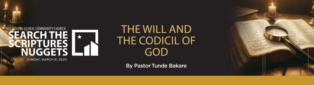 THE WILL AND THE CODICIL OF GOD