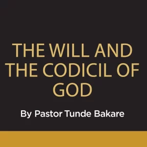 THE WILL AND THE CODICIL OF GOD