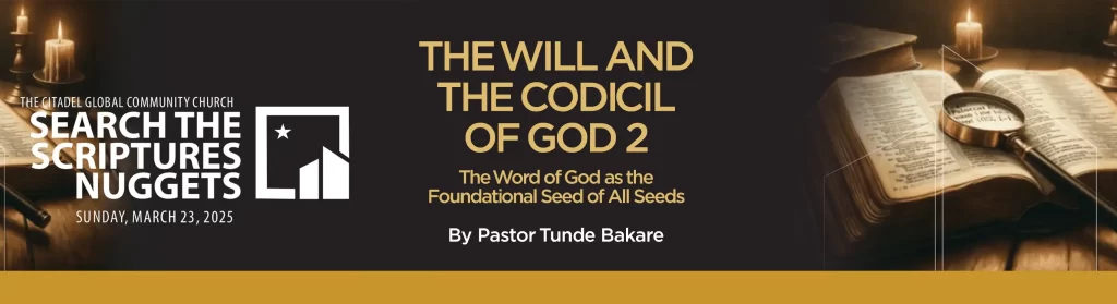 THE WILL AND THE CODICIL OF GOD 2