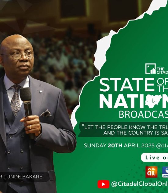 TEXT OF SPEECH BY PASTOR ‘TUNDE BAKARE AT THE STATE OF THE NATION BROADCAST ON EASTER SUNDAY, APRIL 20, 2025.