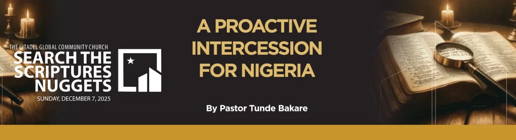 A PROACTIVE INTERCESSION FOR NIGERIA
