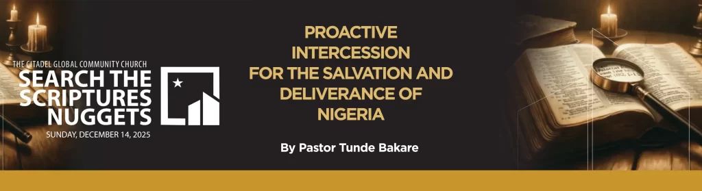 A PROACTIVE INTERCESSION FOR NIGERIA – Extraordinary Edition