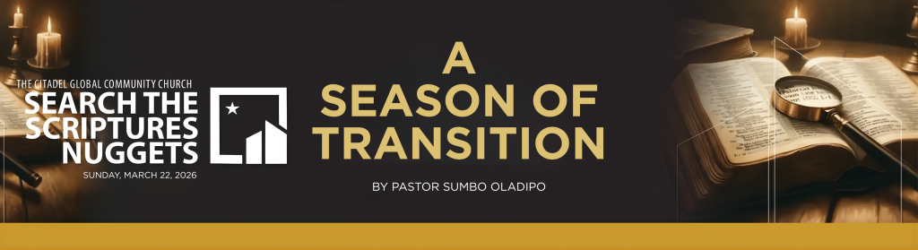 A SEASON OF TRANSITION