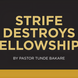STRIFE DESTROYS FELLOWSHIPS